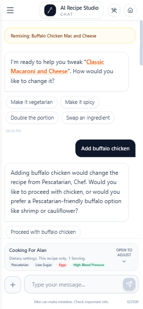Rules and preferences screen